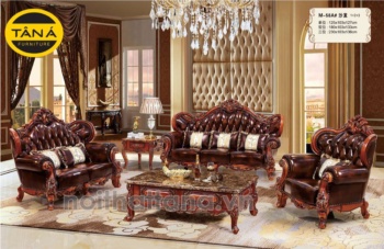Sofa Da Bò Tiếp Xúc Tân Cổ Điển Nhập Khẩu TA-M58A