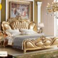 Giường Ngủ Bọc Da Bò Tân Cổ Điển Nhập Khẩu TAG-A50