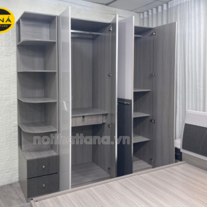 Tủ quần áo 4 cánh có kệ tủ nhập khẩu đài loan