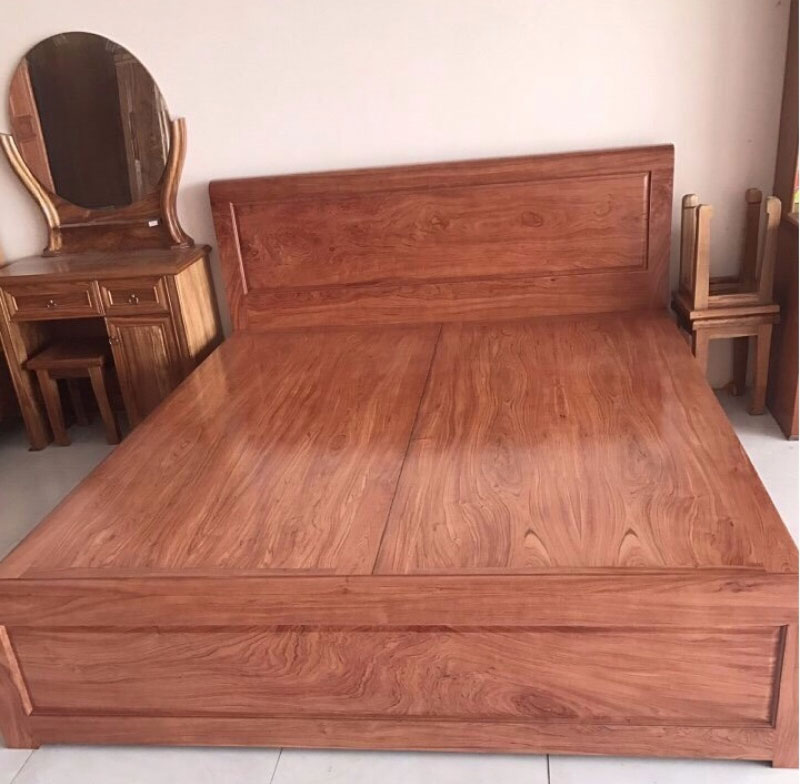 Giường ngủ đơn gỗ hương