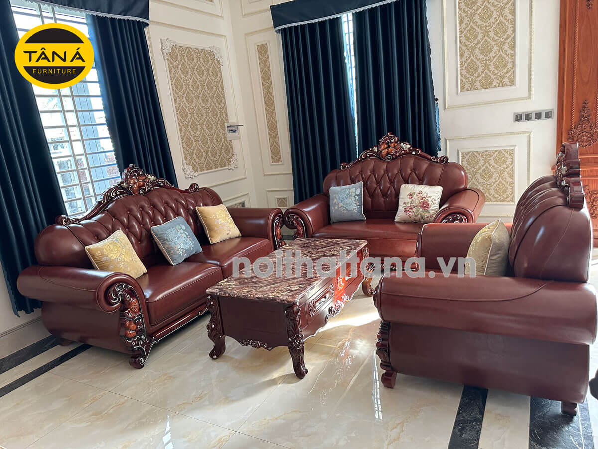 Mẫu ghế sofa đối xứng tân cổ điển cao cấp nhập khẩu đài loan