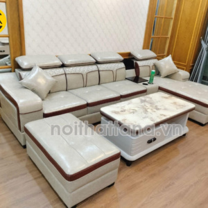 Ghế sofa da góc L cao cấp