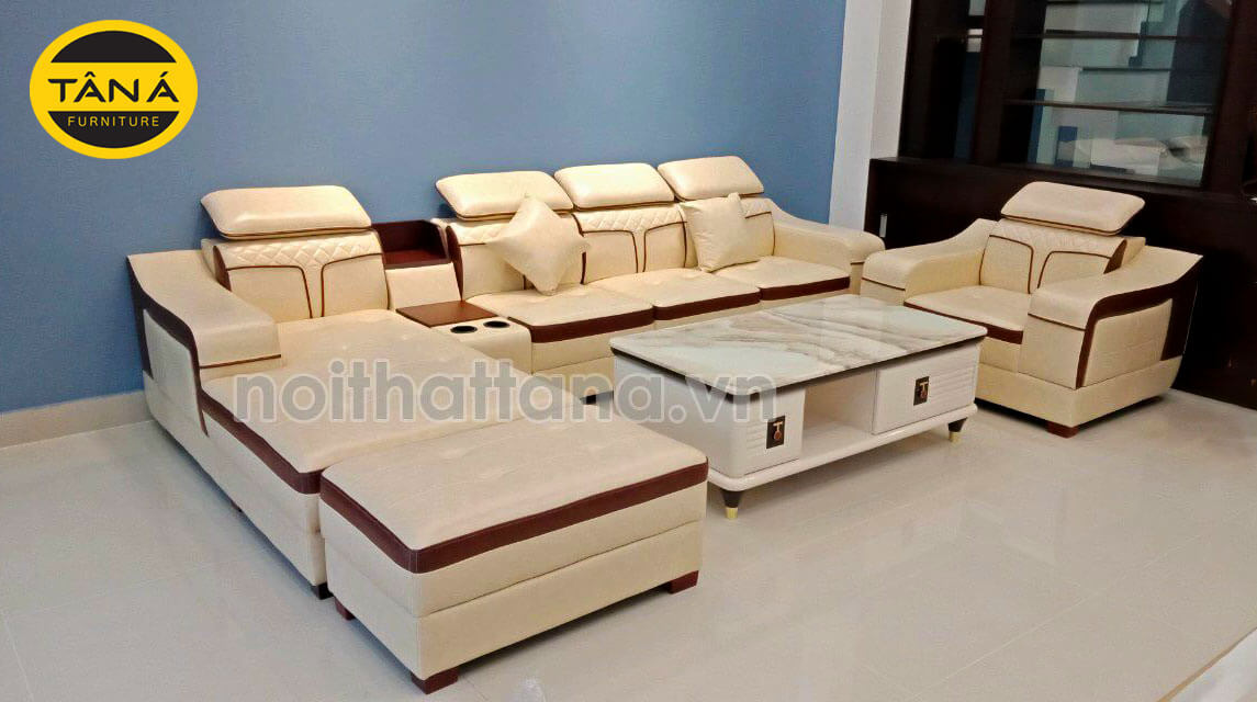 Ghế sofa da góc chữ l