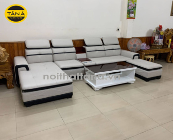 Sofa Da Cho Phòng Khách Hiện Đại N11 Đầu Bật Tiện Lợi