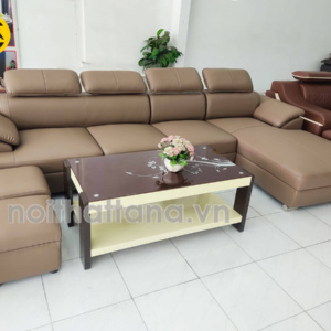 ghế sofa gục xéo H05 da cao cấp góc L hiện đại