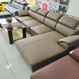 ghế sofa gục xéo H05 da cao cấp góc L hiện đại