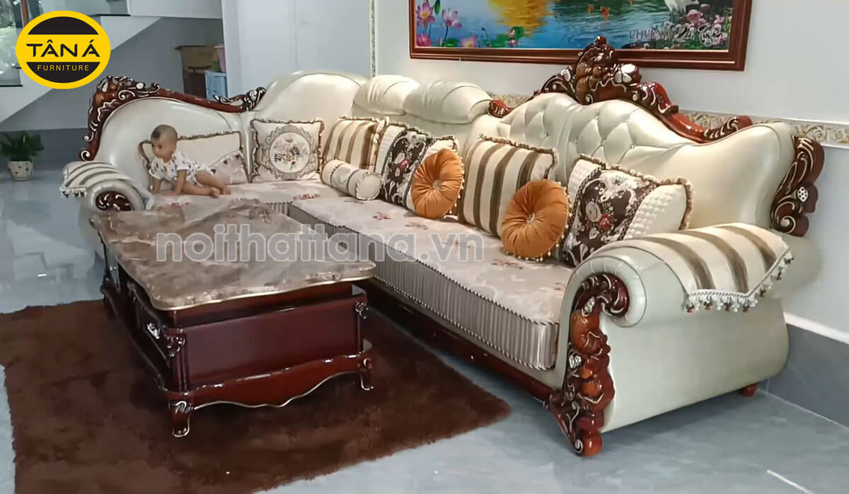 Mẫu ghế sofa Tân Cổ Điển cao cấp Nhập Khẩu Đài loan