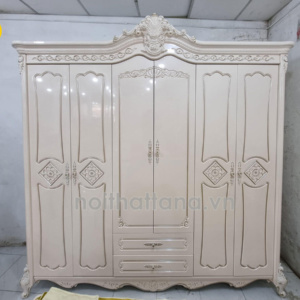 Mẫu tủ quần áo Tân Cổ Điển Gỗ mdf nhập khẩu đài loan