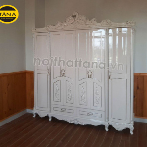 Tủ quần áo tân cổ điền đẹp 6 cánh nhập khẩu đài loan