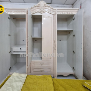 Mẫu tủ quần áo Tân Cổ Điển Gỗ mdf nhập khẩu đài loan