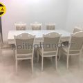 Bộ Bàn Ăn 8 Ghế Mặt Đá Cao Cấp BA71 Tân Cổ Điển Nhập Khẩu