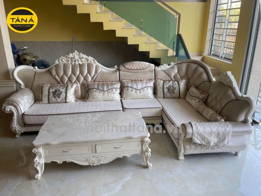 Sofa Tân Cổ Điển TA-B8635 góc L cao cấp nhập khẩu