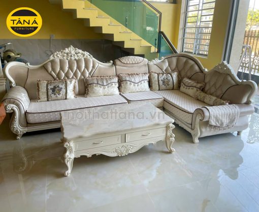 Sofa Tân Cổ Điển TA-B8635 góc L cao cấp nhập khẩu