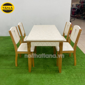 Bộ Bàn Ăn 6 Ghế Mặt Đá Hiện Đại BA02