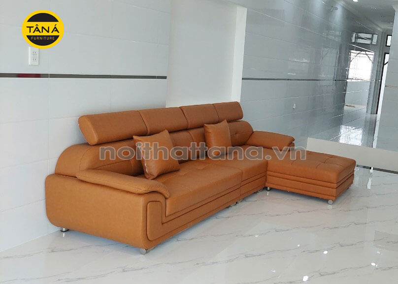 Ghế sofa chân inox bọc da giá rẻ