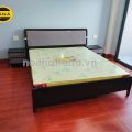 Giường Ngủ Gỗ Màu Nâu Trầm Phối Tím Độc Đáo nhập khẩu đài loan
