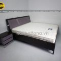 Giường Ngủ Gỗ Màu Nâu Trầm Phối Tím Độc Đáo nhập khẩu đài loan