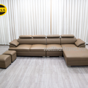 ghế sofa gục xéo H05 da cao cấp góc L hiện đại