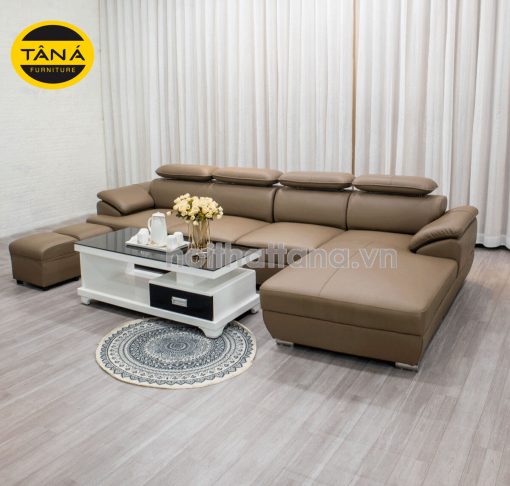 ghế sofa gục xéo H05 da cao cấp góc L hiện đại