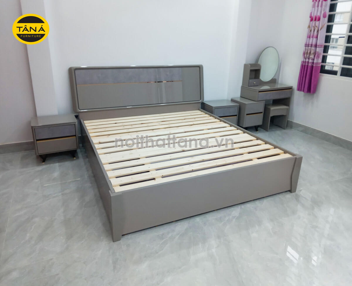 mẫu giường ngủ gỗ mdf 1m8x2m giá rẻ