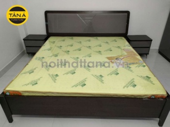 Giường Ngủ Gỗ Màu Nâu Trầm Phối Tím Độc Đáo TA-806G