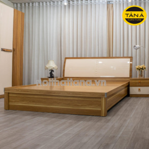 Combo Giường Tủ Gỗ Màu Vàng Ấm Áp Cho Gia Đình TA-1965