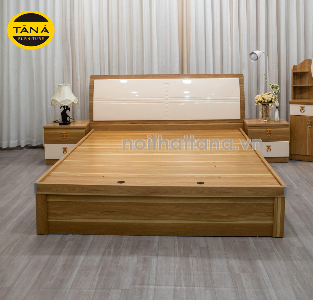 Mẫu giường ngủ gỗ mdf đẹp hiện đại tại bình dương