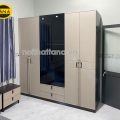Tủ quần áo 6 cánh có gương giá rẻ gỗ mdf giá rẻ nhập khẩu đài loan