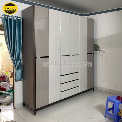 mua tủ quần áo 6 cánh gỗ mdf đẹp hiện đại nhập khẩu đài loan TA-3101