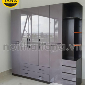 tủ quần áo gỗ 5 cánh có kệ tủ hiện đại nhập khẩu đài loan