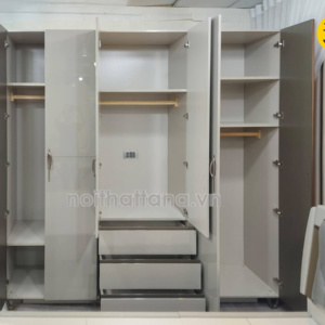 Tủ quần áo gỗ 6 cánh hiện đại nhập khẩu đài loan