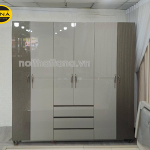 Tủ quần áo gỗ 6 cánh hiện đại nhập khẩu đài loan
