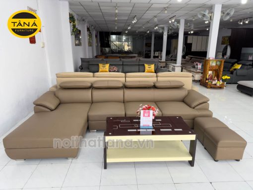 ghế sofa gục xéo H05 da cao cấp góc L hiện đại