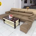 ghế sofa gục xéo H05 da cao cấp góc L hiện đại