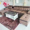 Sofa Tay Lượn Da Hàn Quốc Cao Cấp N60 Cho Phòng Khách Hiện Đại