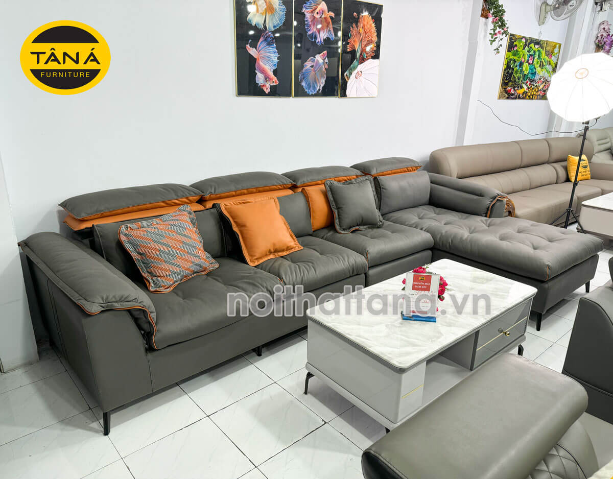 Sofa Vải Giả Da Góc L Cao Cấp TA-2065 Nhập Khẩu