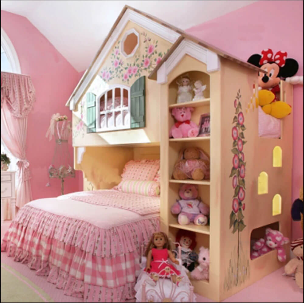 Giường công chúa hình ngôi nhà