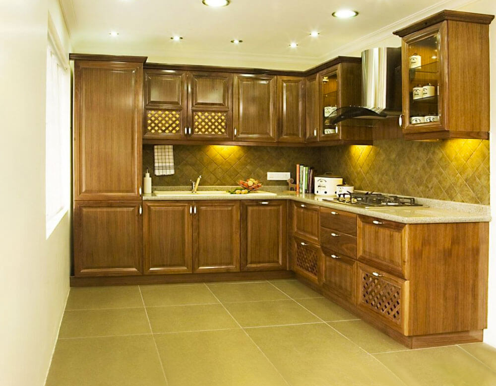 Tủ bếp bằng gỗ treo tường