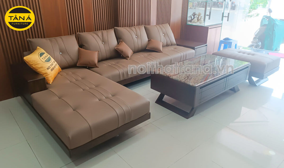 Ghế sofa gỗ cho phòng khách hiện đại