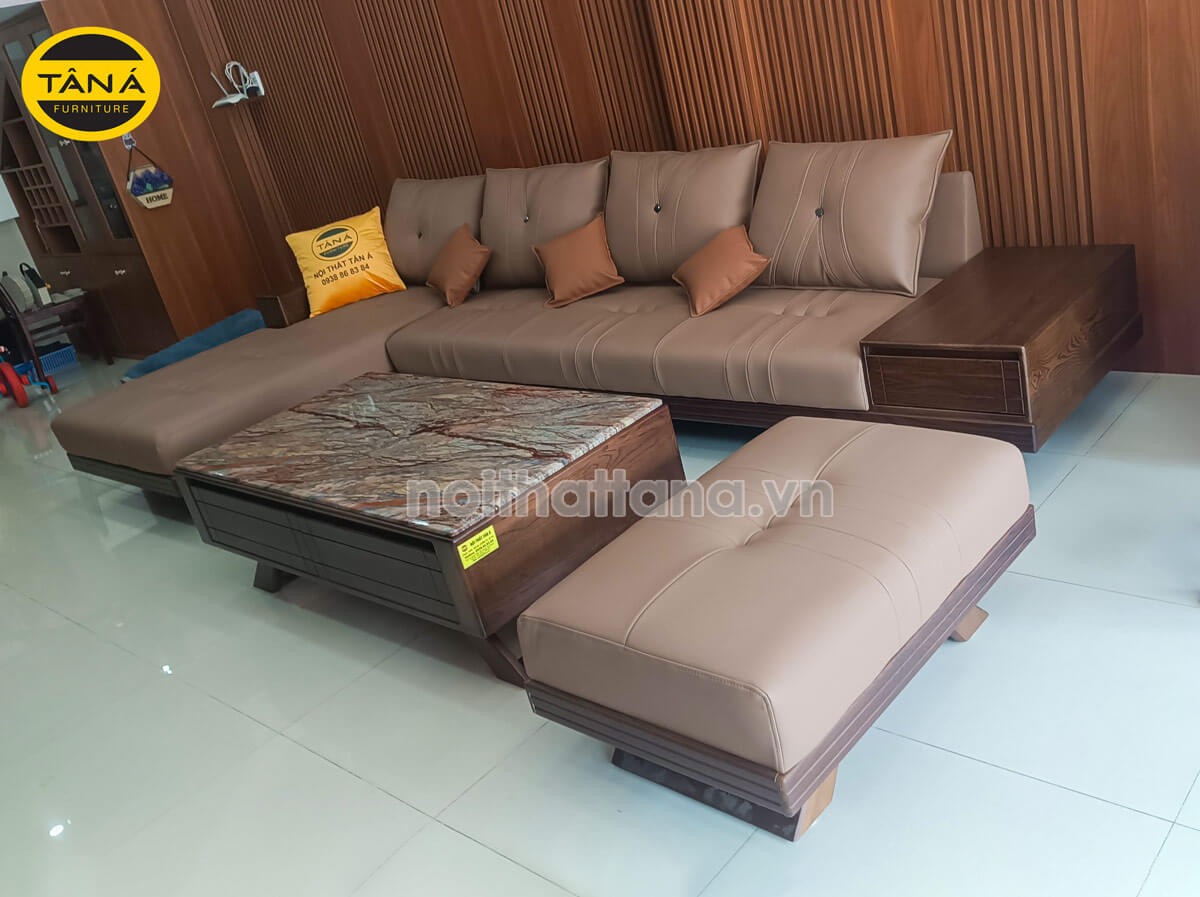 Ghế sofa gỗ cho phòng khách hiện đại