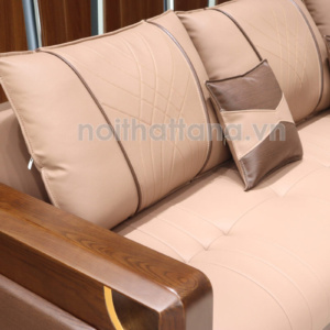 Sofa Gỗ Sồi Bọc Da Góc L Hiện Đại TA-885A-22