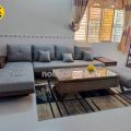 Sofa Gỗ Sồi Nga Bọc Da Góc L Đẹp TA-881A-22