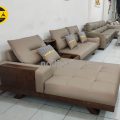Sofa Gỗ Sồi Bọc Da Góc L Đẹp TA-882B-12