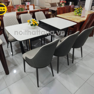 Bộ Bàn Ăn Thông Minh Có Bếp Từ Gấp Gọn 6 Ghế BA108