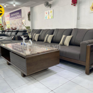 Sofa Gỗ Sồi Bọc Da Góc L Hiện Đại TA-883A-37-1