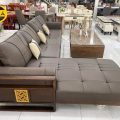 Sofa Gỗ Sồi Bọc Da Góc L Hiện Đại TA-883A-37-1