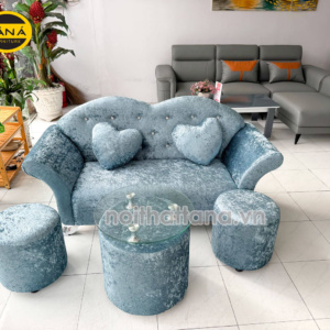 Sofa băng môi giá rẻ QB02 tựa lưng đính nút sang trọng
