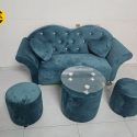 Sofa băng môi giá rẻ QB02 tựa lưng đính nút sang trọng