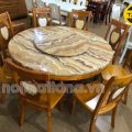 Bộ Bàn Ăn Tròn Hiện Đại 8 Ghế Gỗ BA56