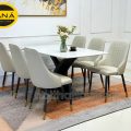 Bộ Bàn Ăn Mặt Đá Ceramic 6 Ghế Hiện Đại Nhập Khẩu BA145